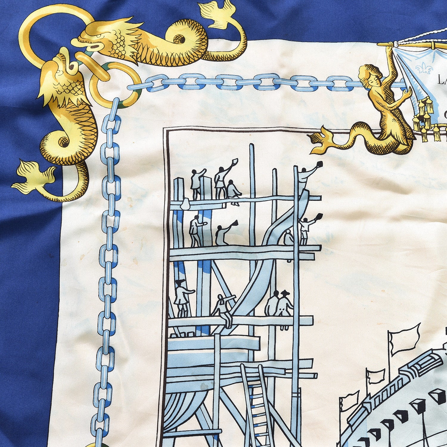 Hermes Silk Lancement D'Un Vaisseau Aux Chantier Navals Du Roy Scarf 90 3 of 6