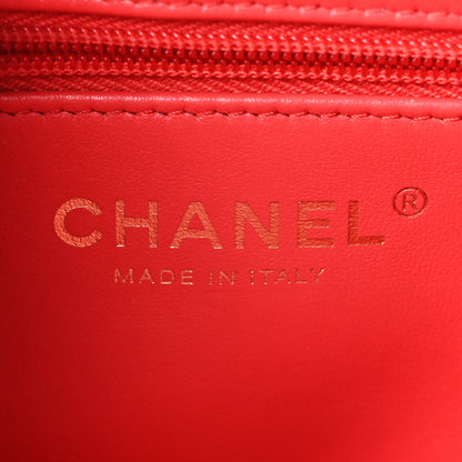 Chanel Shiny Aged Calfskin Quilted Nano Kelly Shopper Red 6 of 10