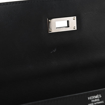 Hermes Swift Toile De Camp Cavalcadour Kelly Sellier 32 Black 11 of 11