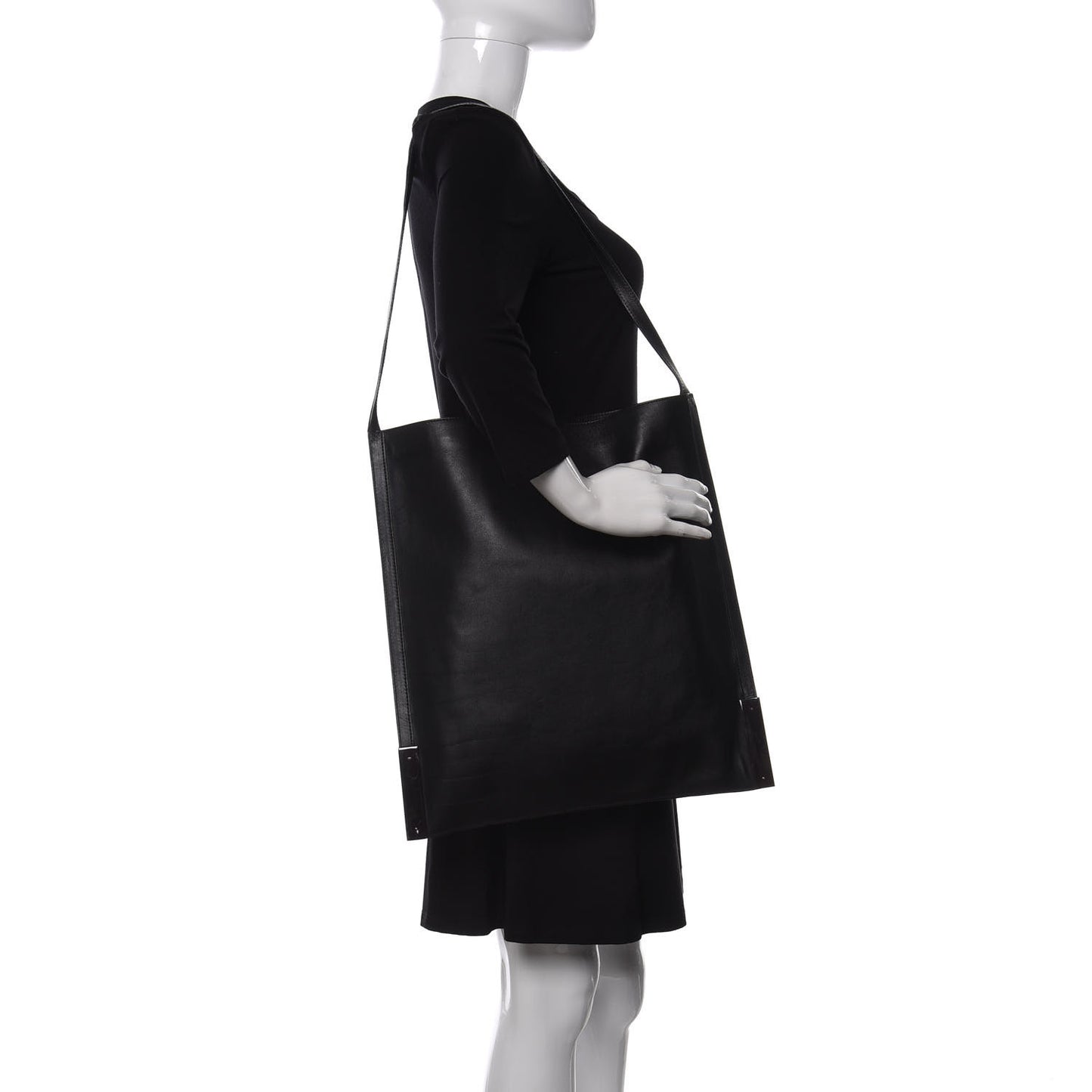 Calfskin Shoulder Bag Black