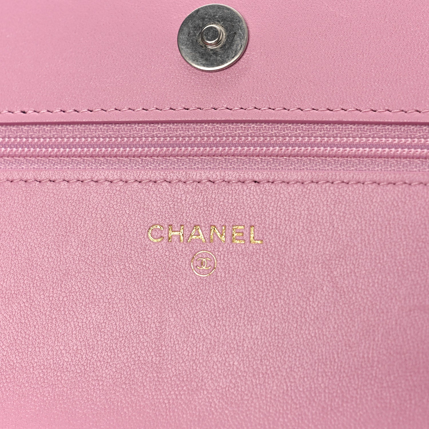Chanel Lambskin Quilted Chanel 19 Wallet On Chain WOC Dark Pink 6 of 11