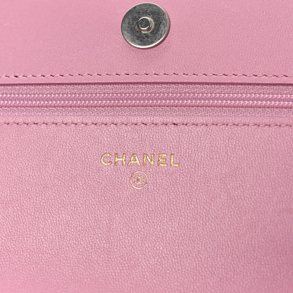 Chanel Lambskin Quilted Chanel 19 Wallet On Chain WOC Dark Pink 6 of 11