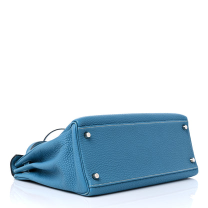 Hermes Togo Kelly Retourne 32 Blue Jean 5 of 16