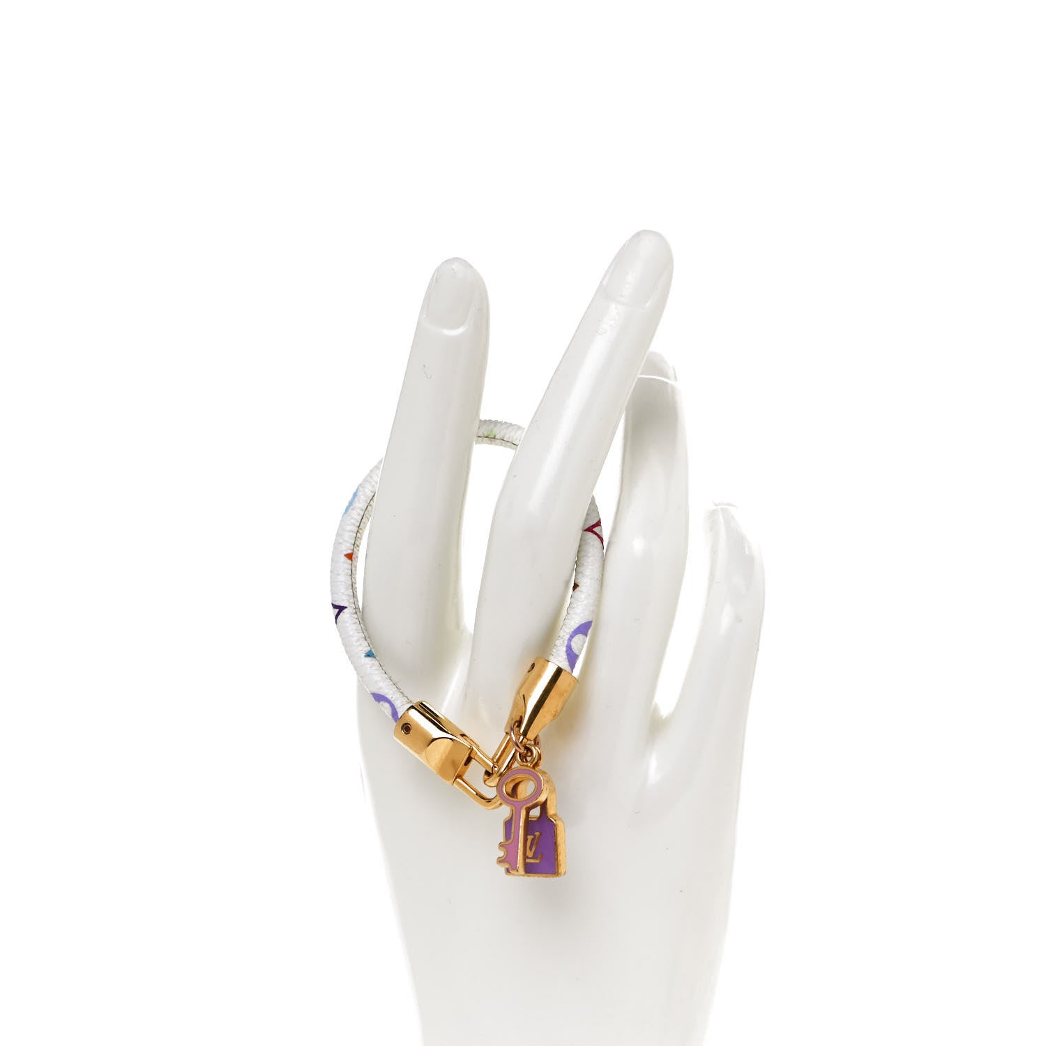 Louis Vuitton Monogram Multicolor Luck It Bracelet 19 White 2 of 5