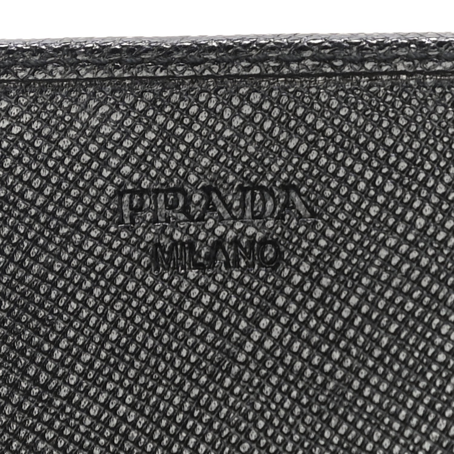 Prada Saffiano Triangle Flap Wallet Black 13 of 16