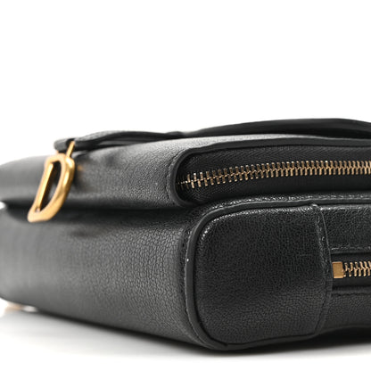 Christian Dior Goatskin Double Saddle Pouch Black 9 of 9