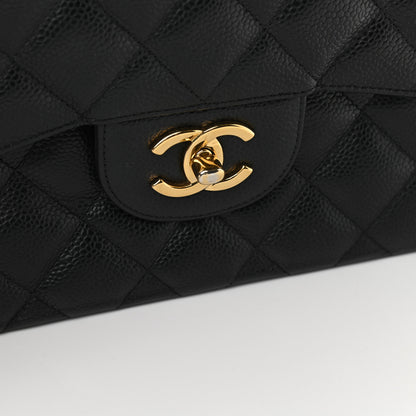 Chanel Caviar Quilted Jumbo Double Flap Black 14 of 14