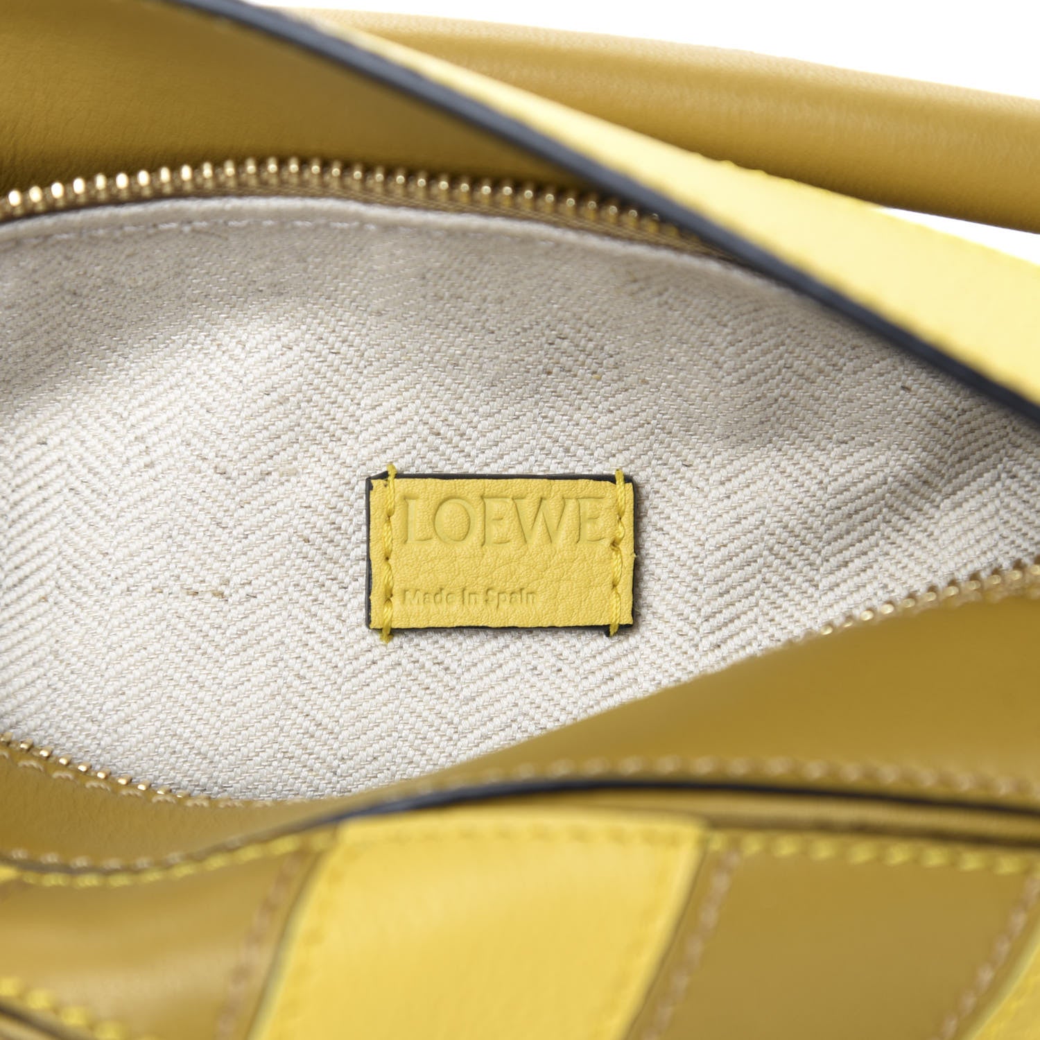 Loewe Calfskin Rugby Mini Puzzle Bag Yellow Ochre 8 of 10