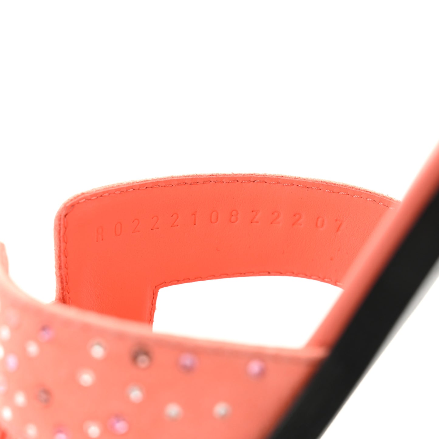 Suede Goatskin Rhinestone Oran Sandals 36 Orange Joey
