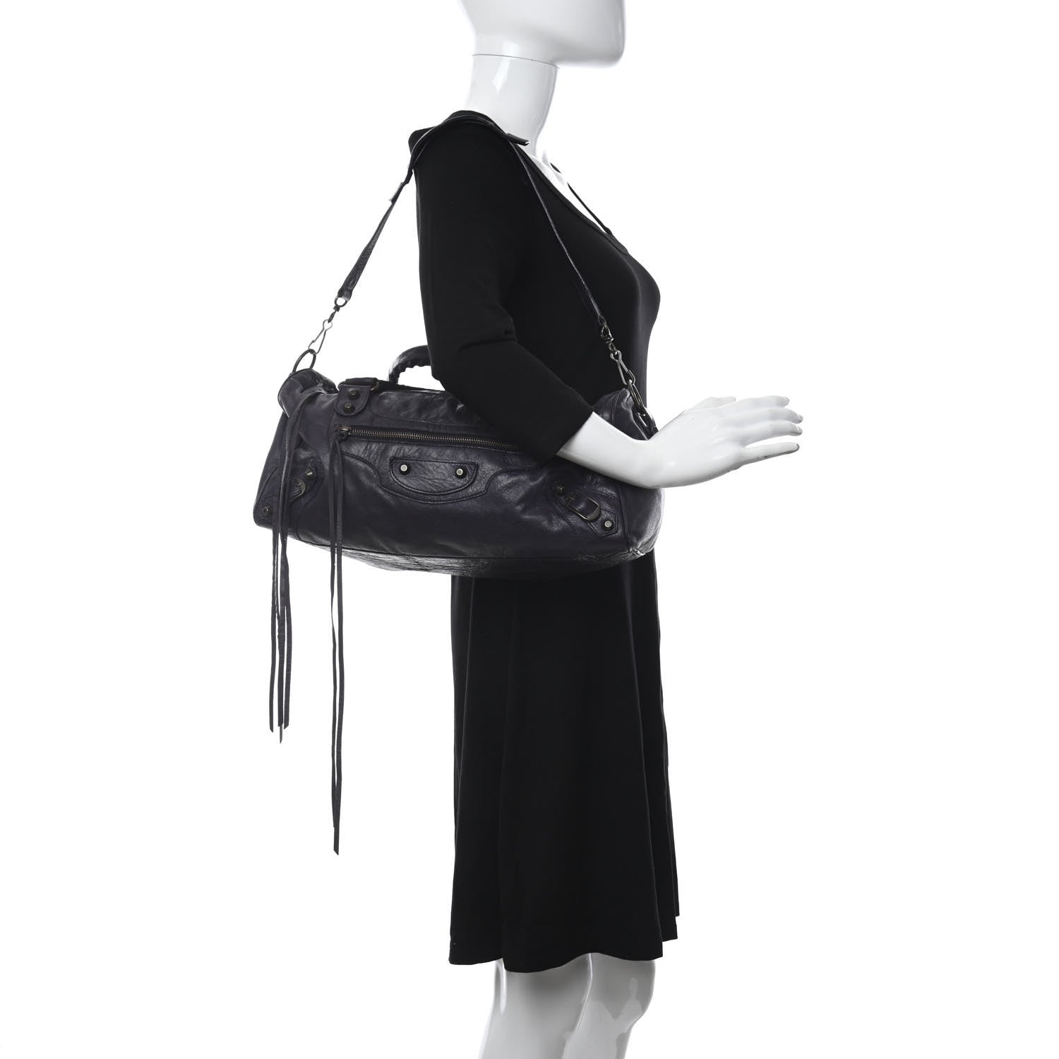 Balenciaga Agneau Classic Hardware Twiggy Ink 2 of 17