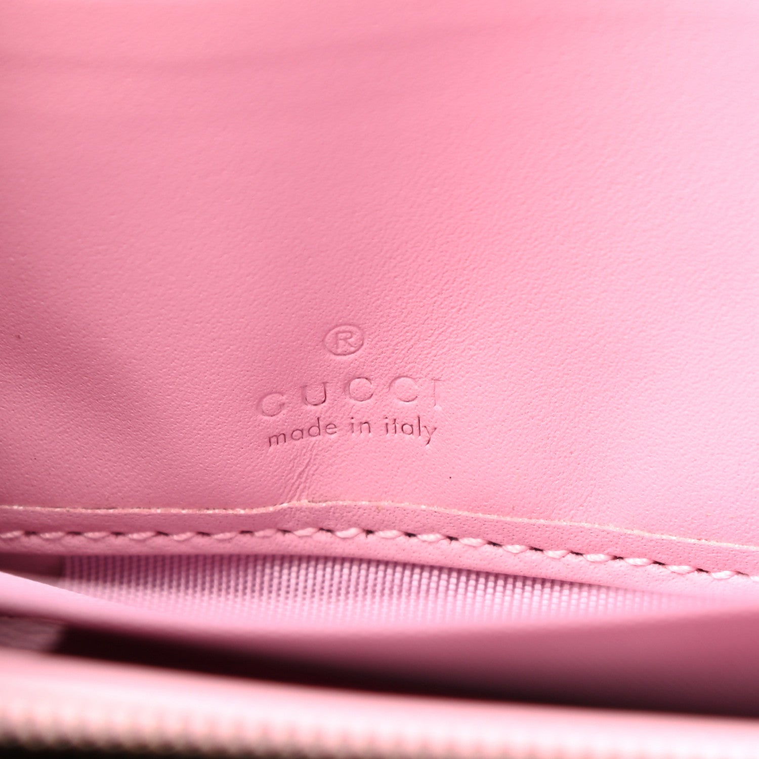Gucci GG Supreme Monogram Strawberry Zip Around Wallet Light Pink 6 of 7