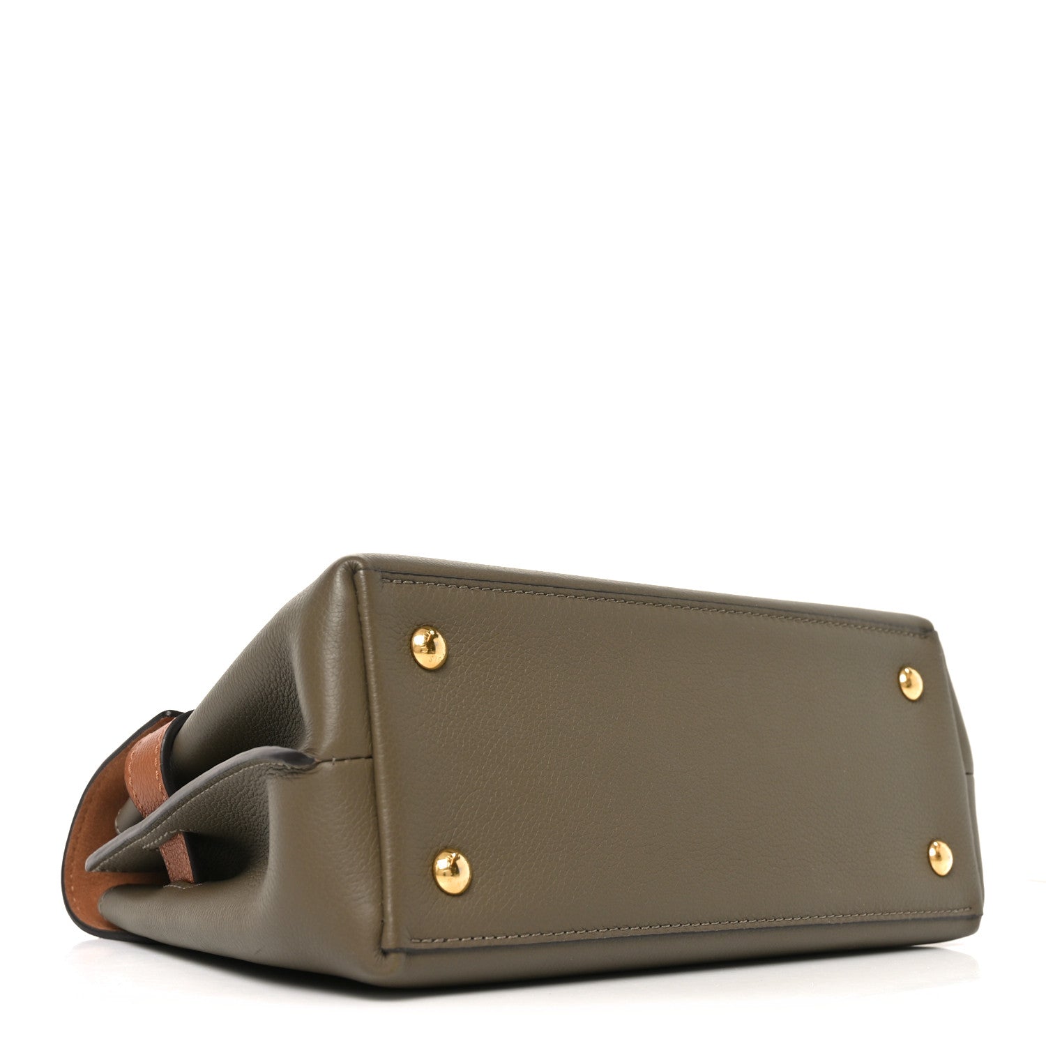 Louis Vuitton Soft Calfskin Lockme Ever BB Smokey Brown Quartz Green 4 of 9