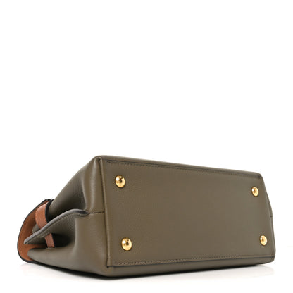 Louis Vuitton Soft Calfskin Lockme Ever BB Smokey Brown Quartz Green 4 of 9