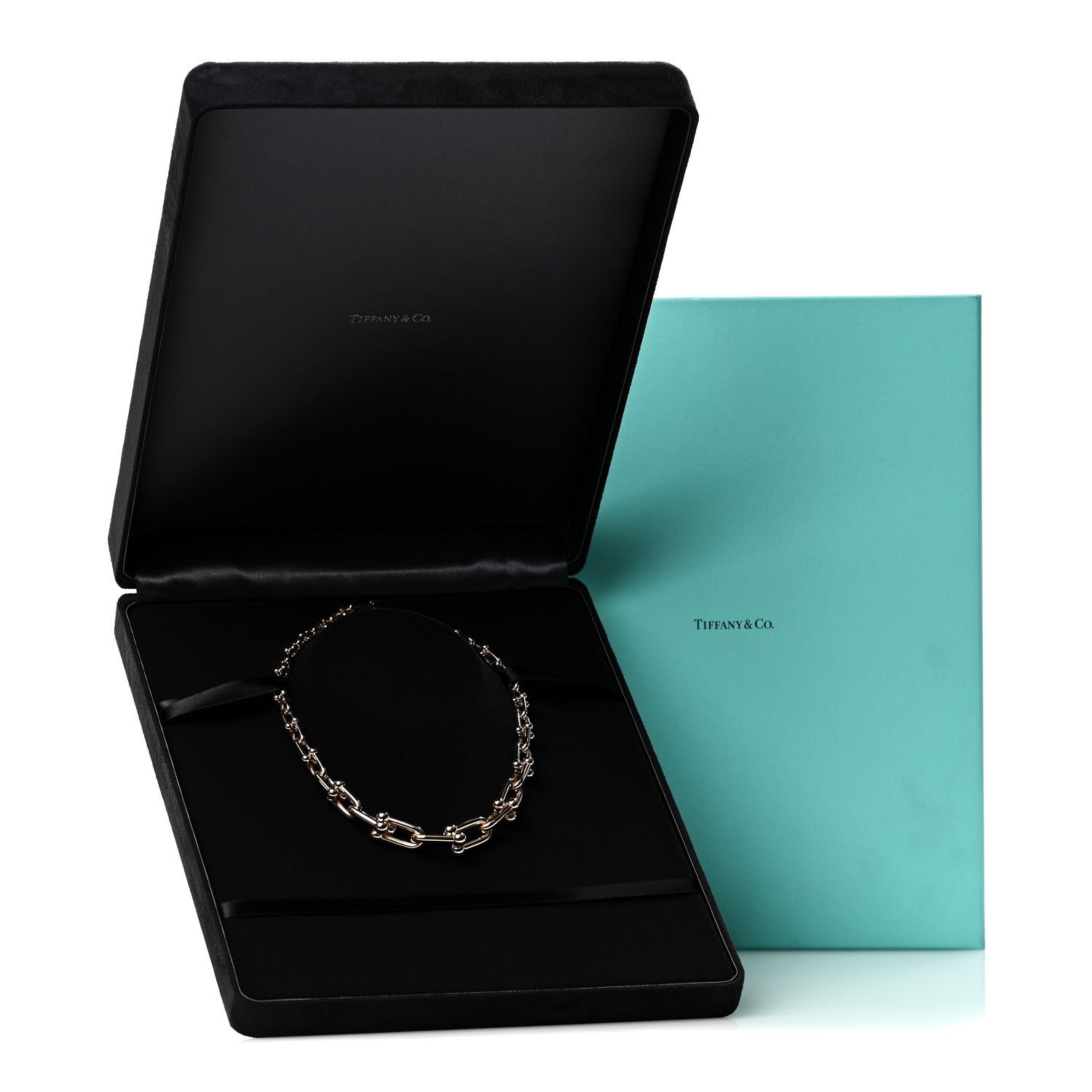 Tiffany 18K Rose Gold Hardwear Graduated Link Necklace 6 of 6