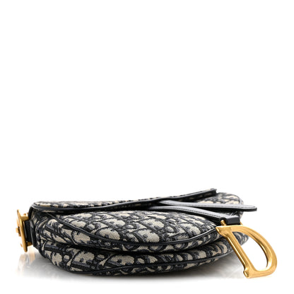 Christian Dior Oblique Saddle Bag Blue 4 of 12