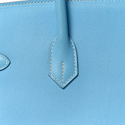 Hermes Epsom Candy Birkin 35 Celeste Mykonos 11 of 32