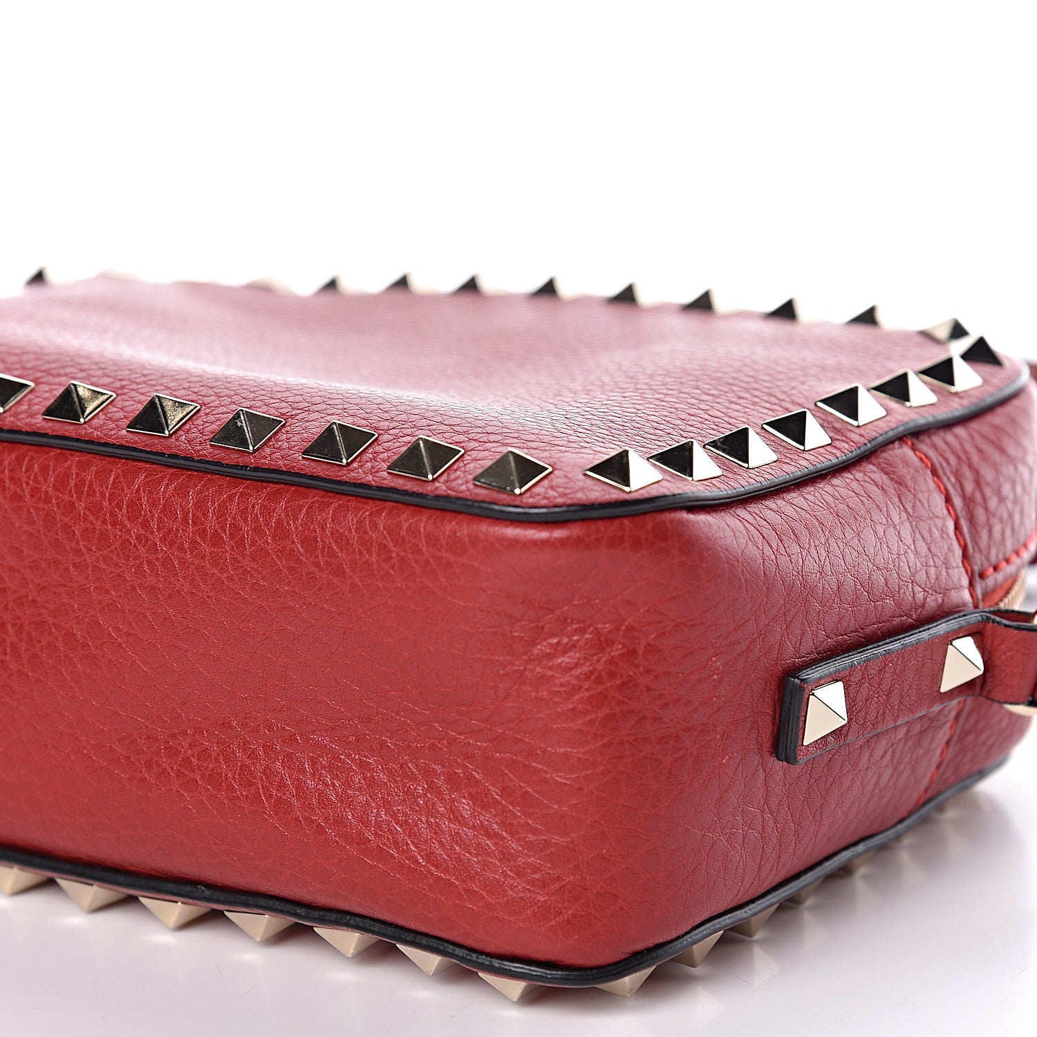 Valentino Garavani Grained Calfskin Rockstud Camera Crossbody Bag Rosso Valentino 9 of 10