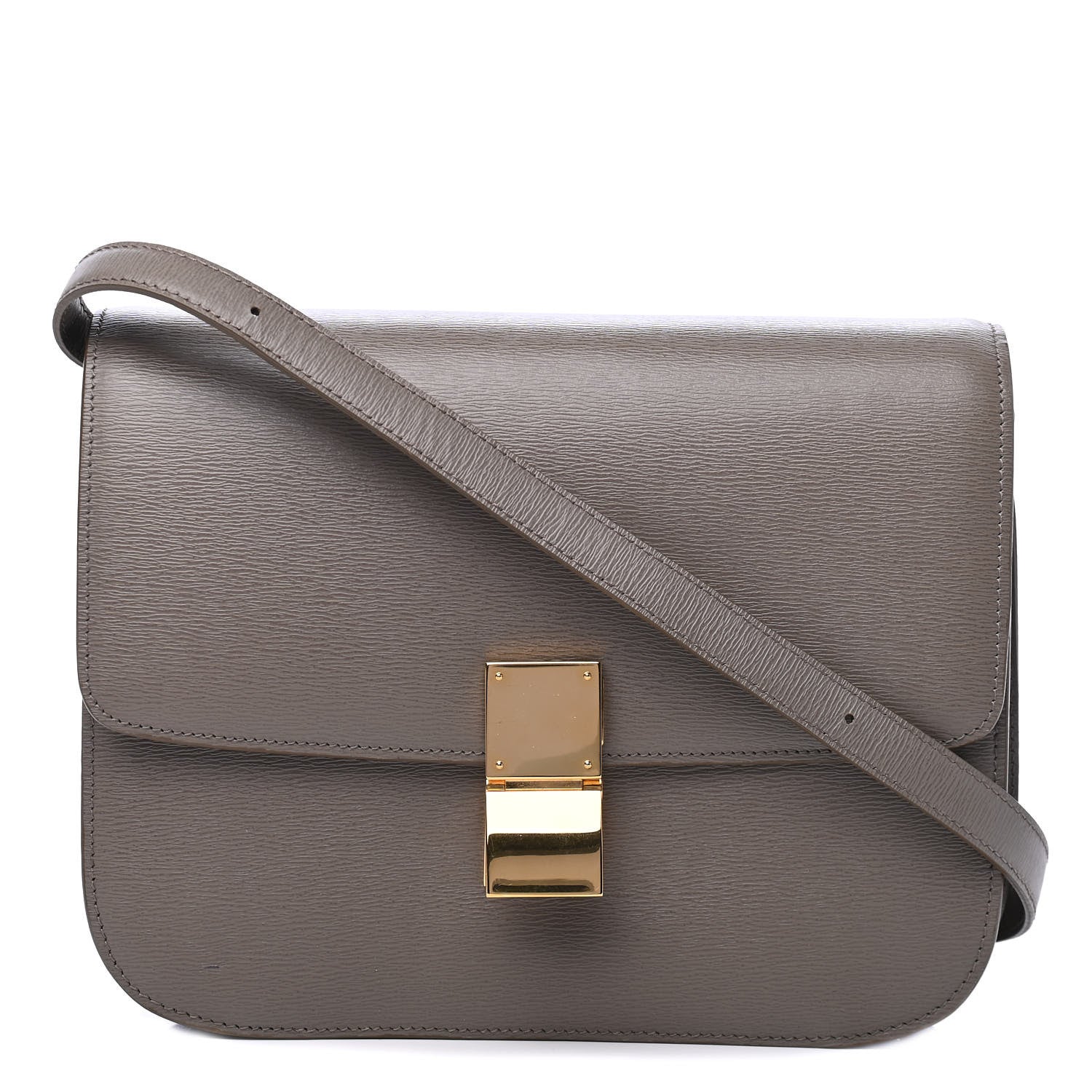 Celine Liege Calfskin Medium Classic Box Flap Bag Souris 1 of 6