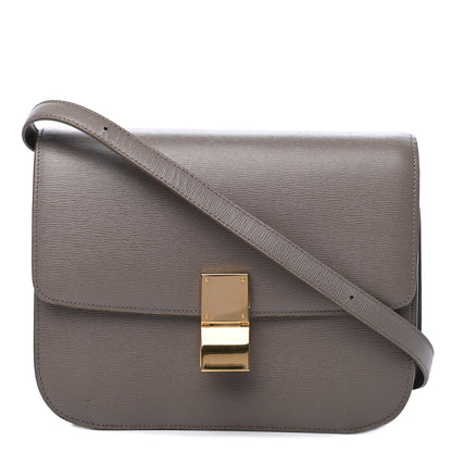 Celine Liege Calfskin Medium Classic Box Flap Bag Souris 1 of 6