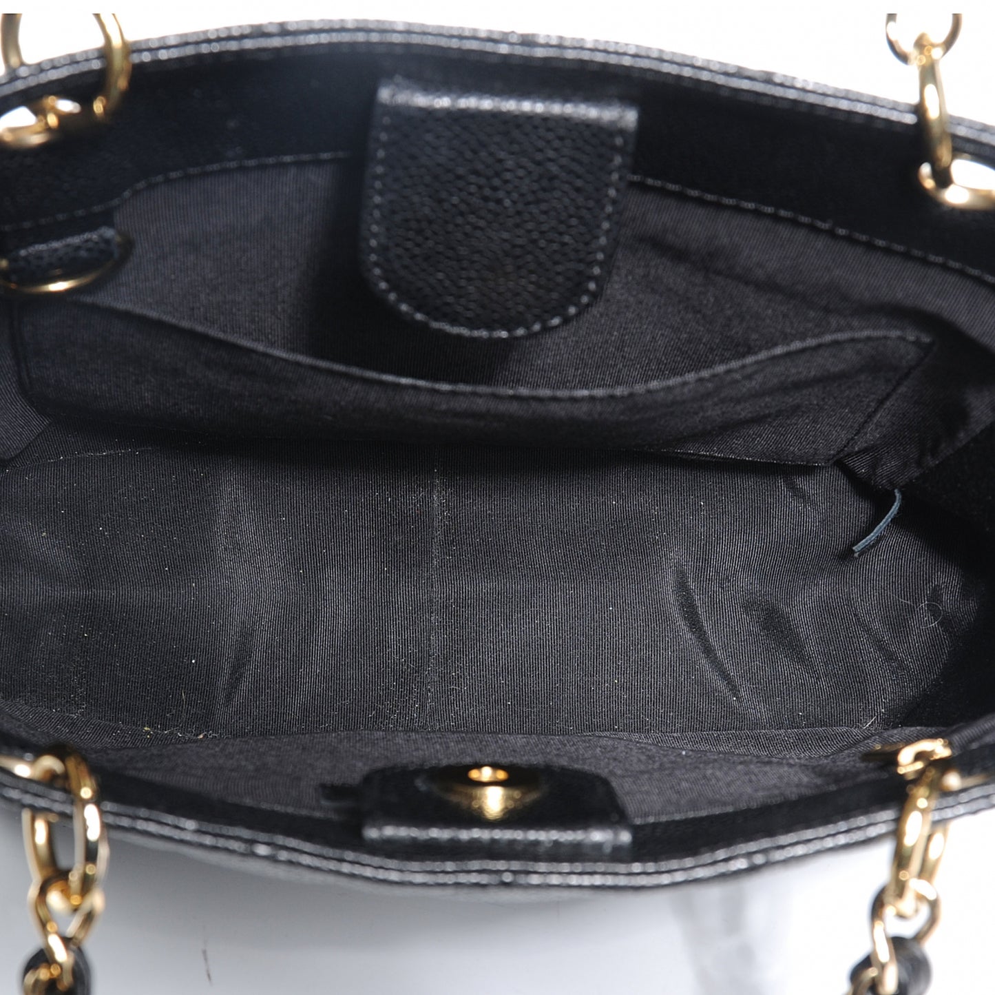 Caviar Petit Shopping Tote PST Black