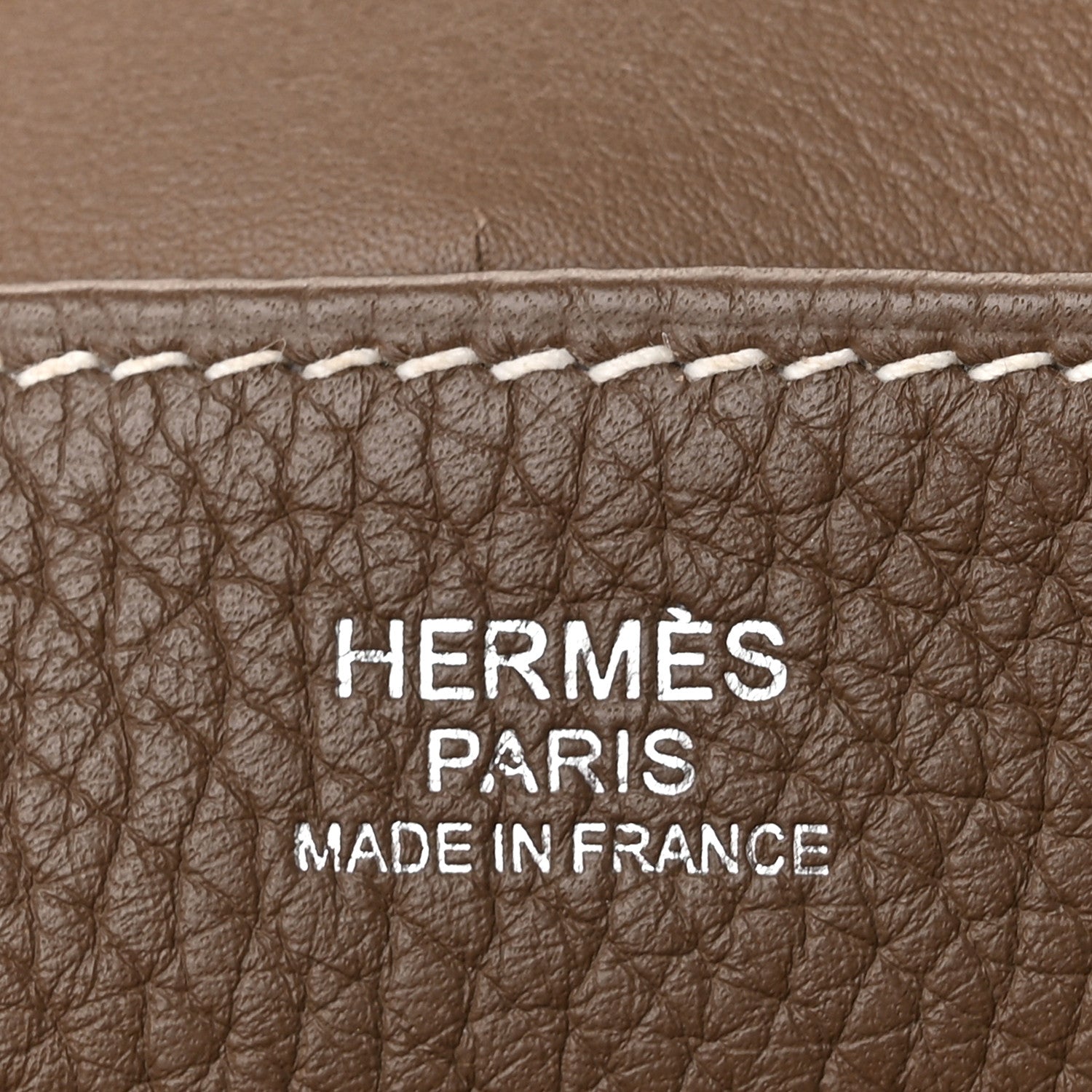 Hermes Taurillon Clemence Halzan 31 Etoupe 6 of 10