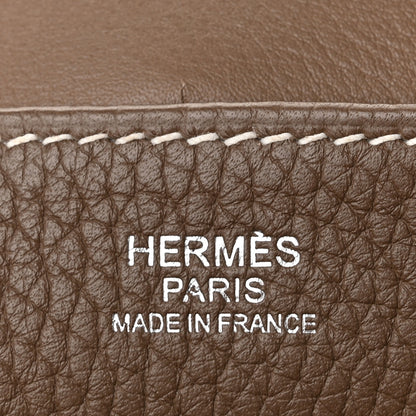 Hermes Taurillon Clemence Halzan 31 Etoupe 6 of 10