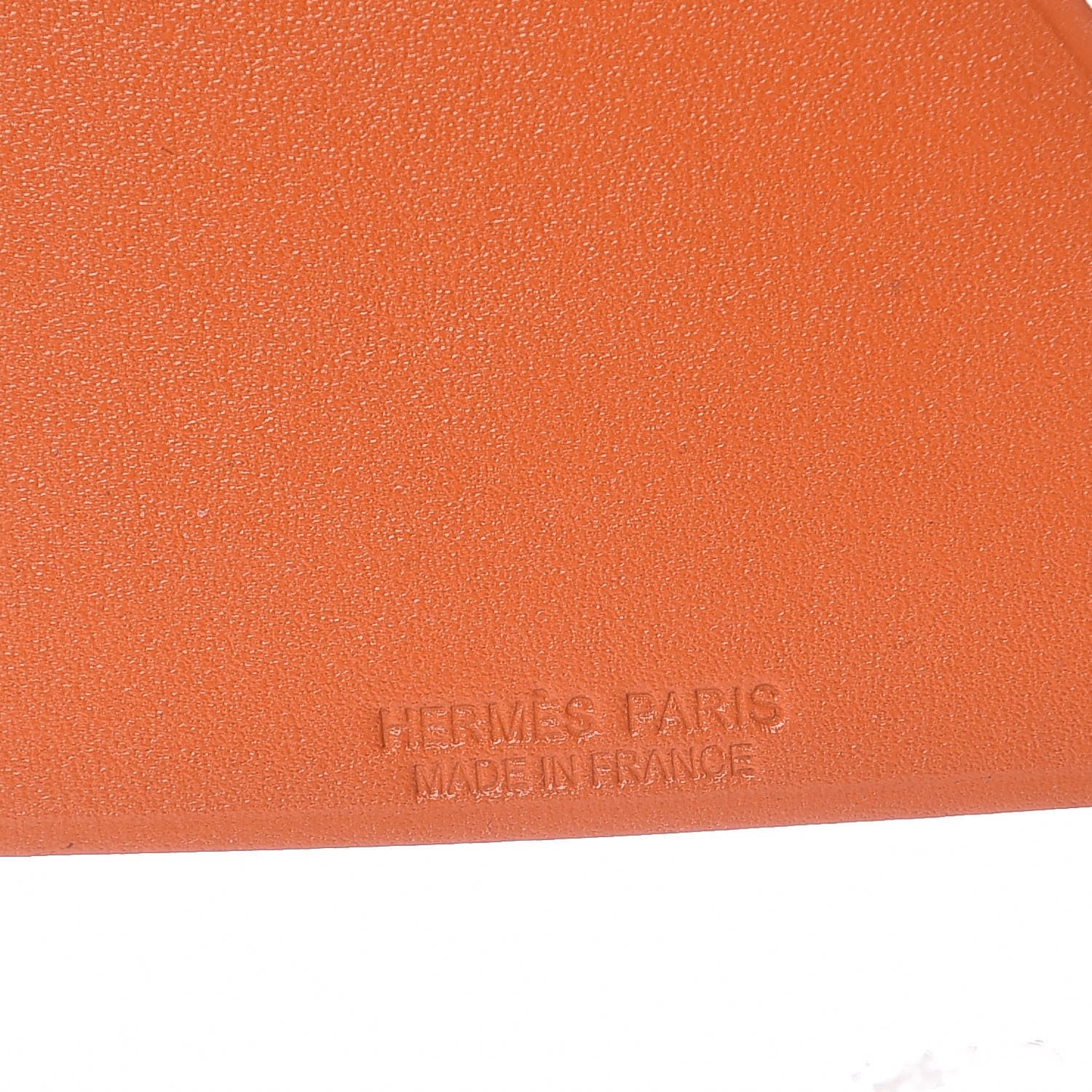 Hermes Everlisse Chevre Mysore Samarcande Horse Ornament Bag Charm Orange Rose Tyrien 3 of 3