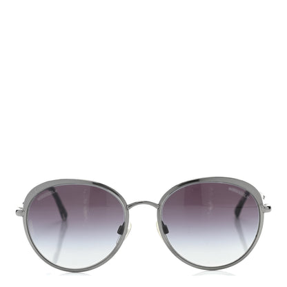 Chanel Round Spring Sunglasses 4206 Black Silver 2 of 8