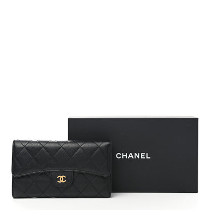 Chanel Caviar Quilted Large Flap Wallet Black 15 of 15