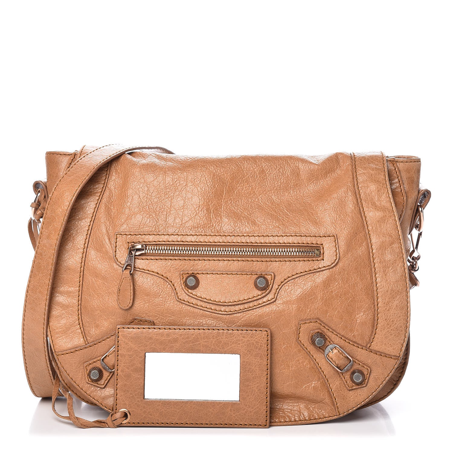 Balenciaga Agneau Giant 12 Rose Gold Hardware Neo Folk Messenger Cumin 1 of 12