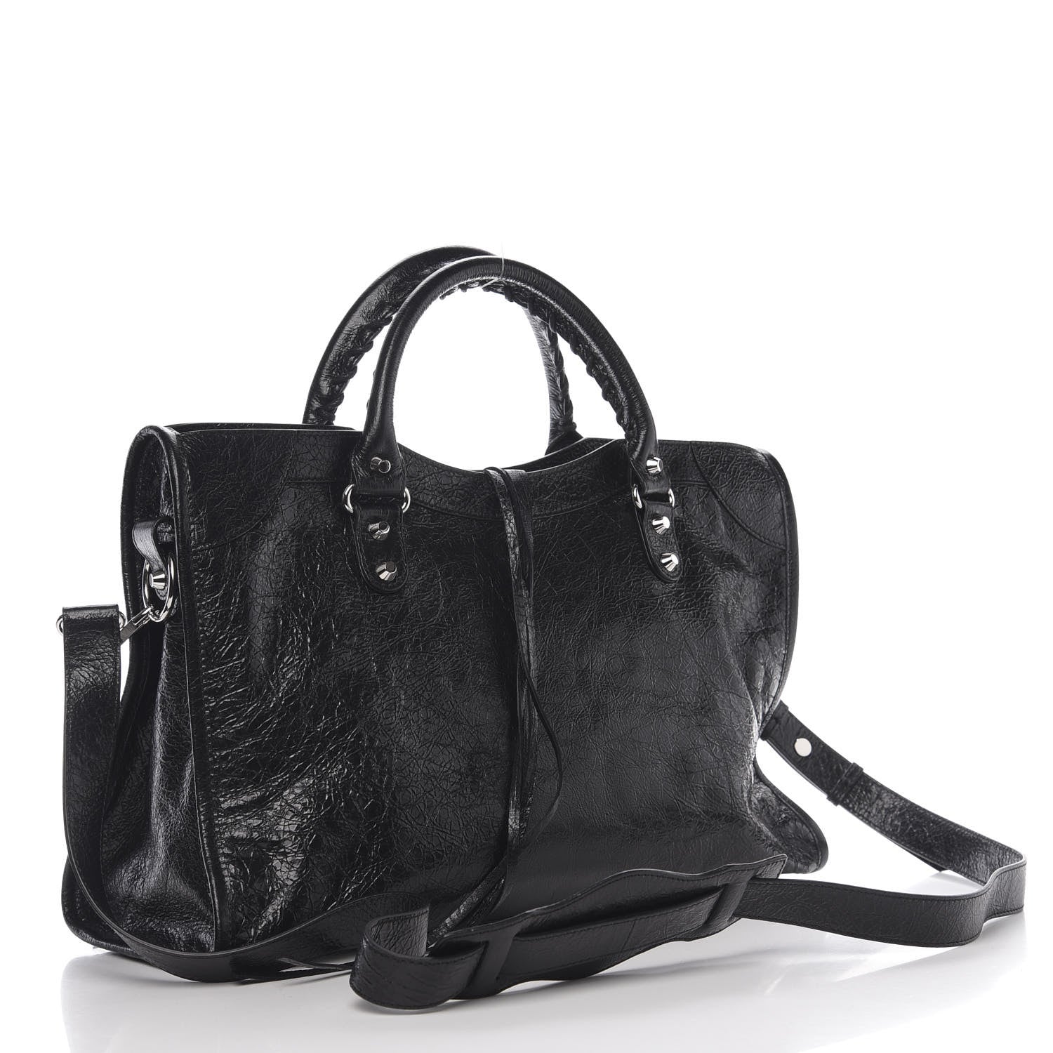 Balenciaga Agneau Classic Silver Hardware City Black 2 of 8