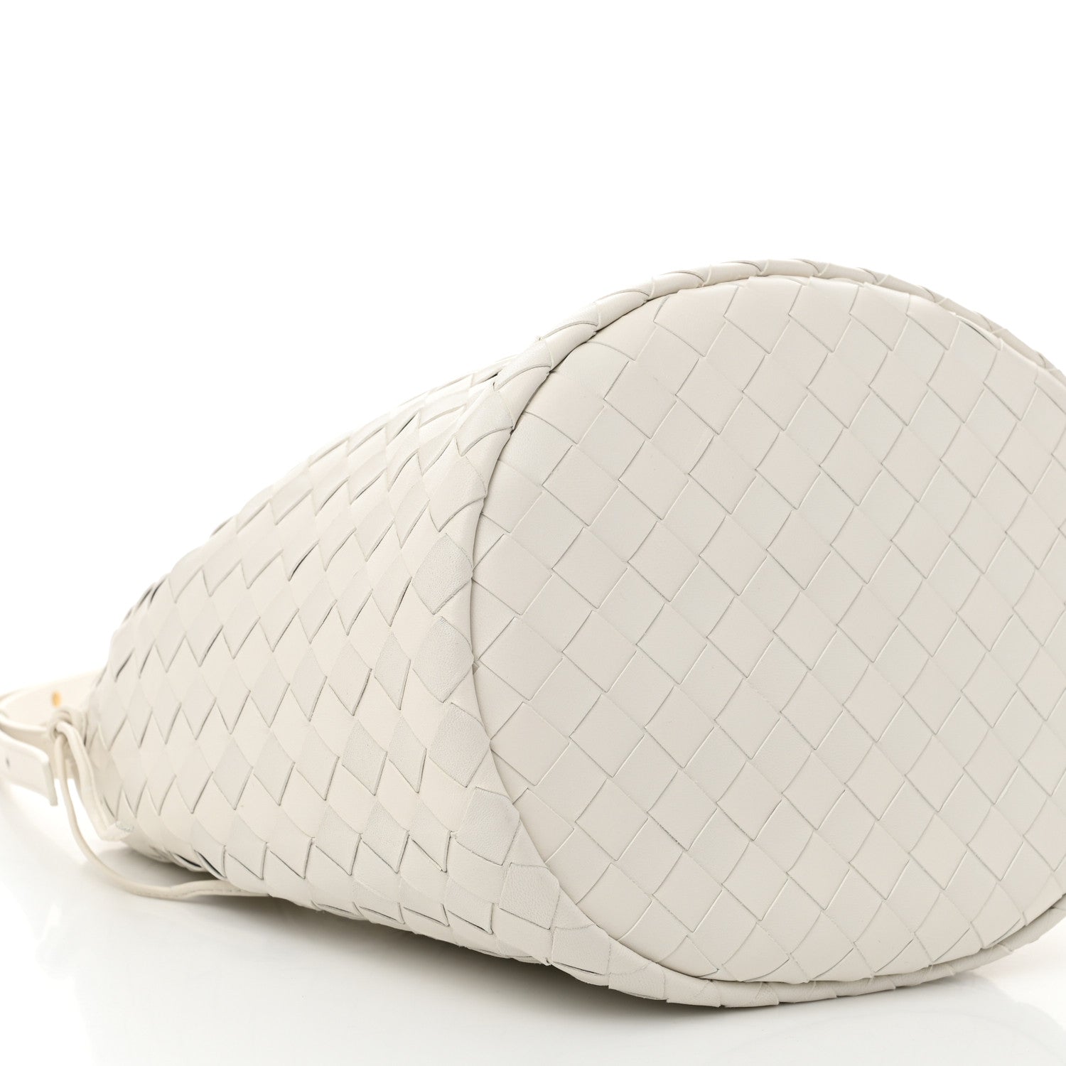 Bottega Veneta Calfskin Intrecciato Small Castello Bucket Bag White 8 of 9