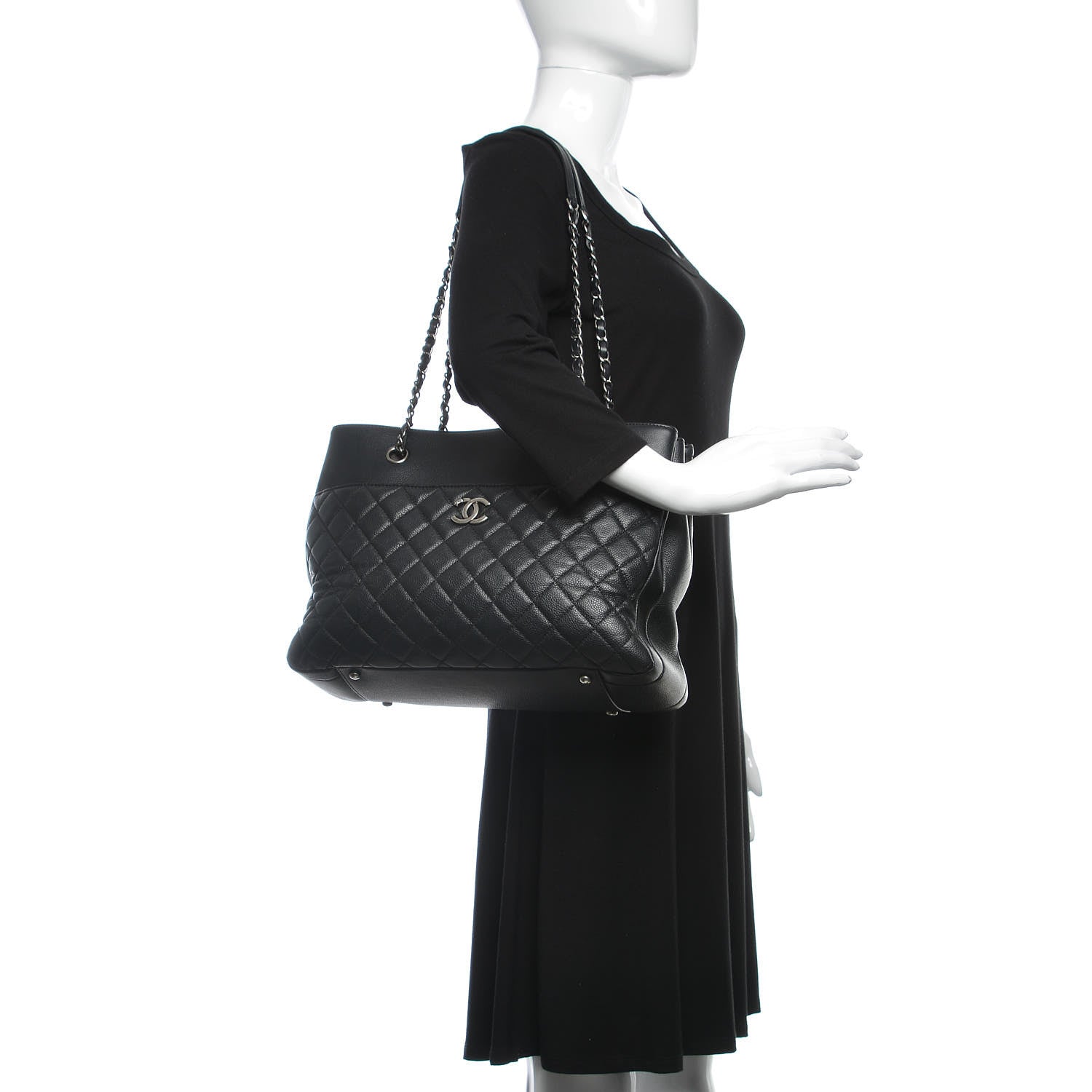 Chanel Caviar Quilted Urban Companion Shopping Tote Black 1 of 12