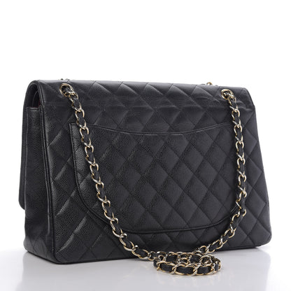 Chanel Caviar Quilted Maxi Double Flap Black 3 of 9