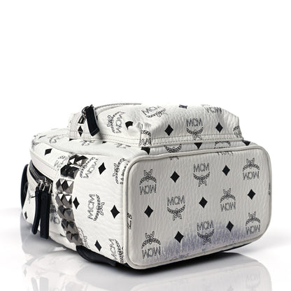 MCM Visetos Side Stud Mini Stark Backpack White 4 of 11