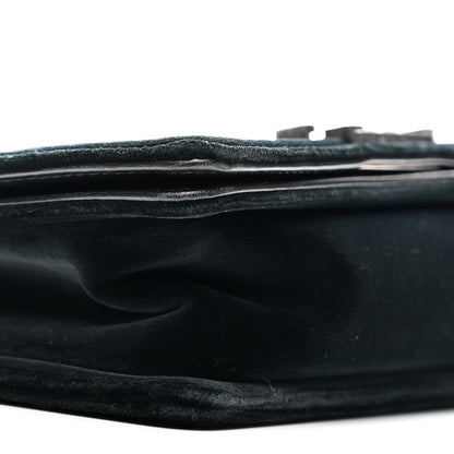 Chanel Velvet Quilted Small Boy Flap Black 9 of 12