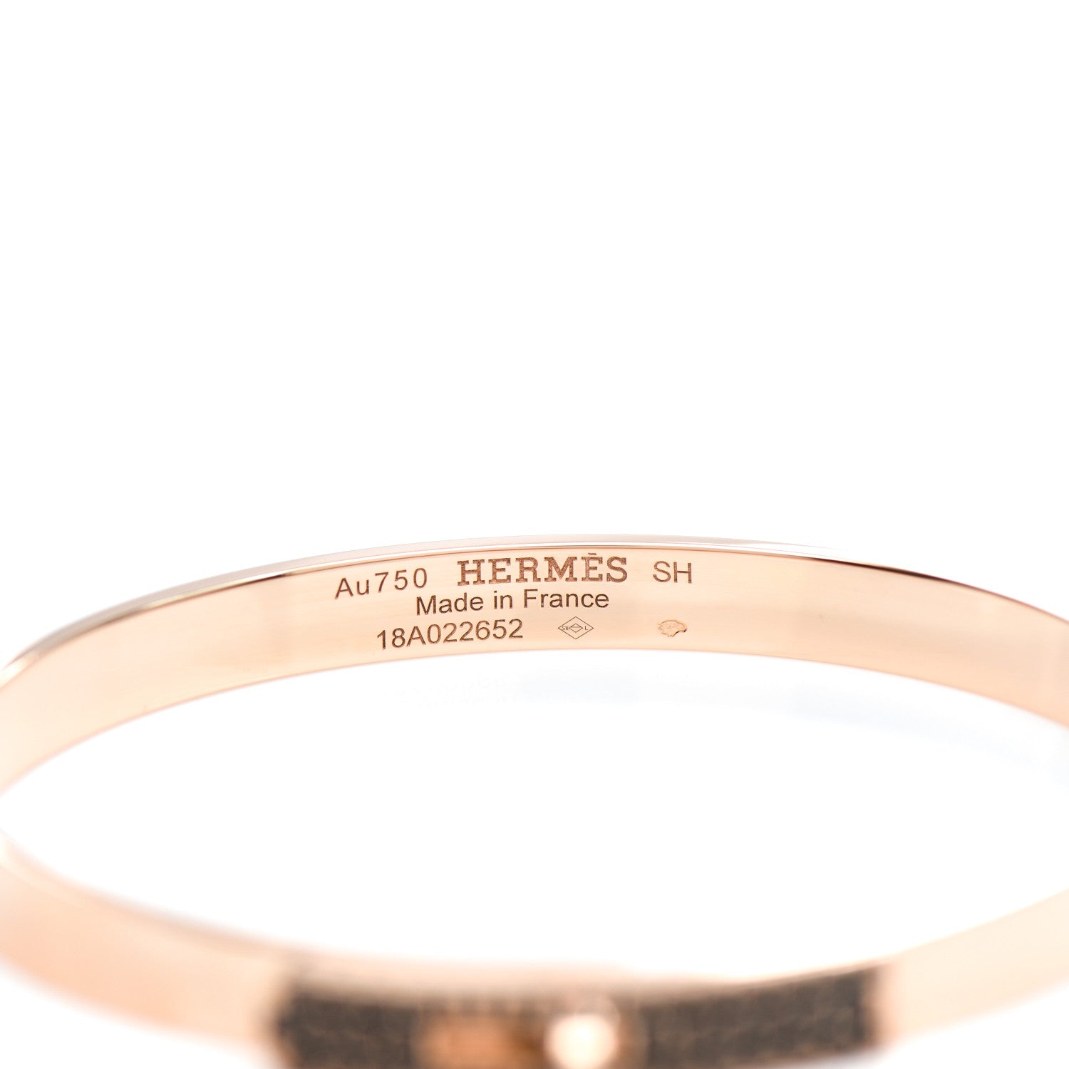 Hermes 18K Rose Gold Black Spinel PM Kelly Bracelet SH 3 of 4
