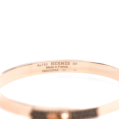 Hermes 18K Rose Gold Black Spinel PM Kelly Bracelet SH 3 of 4