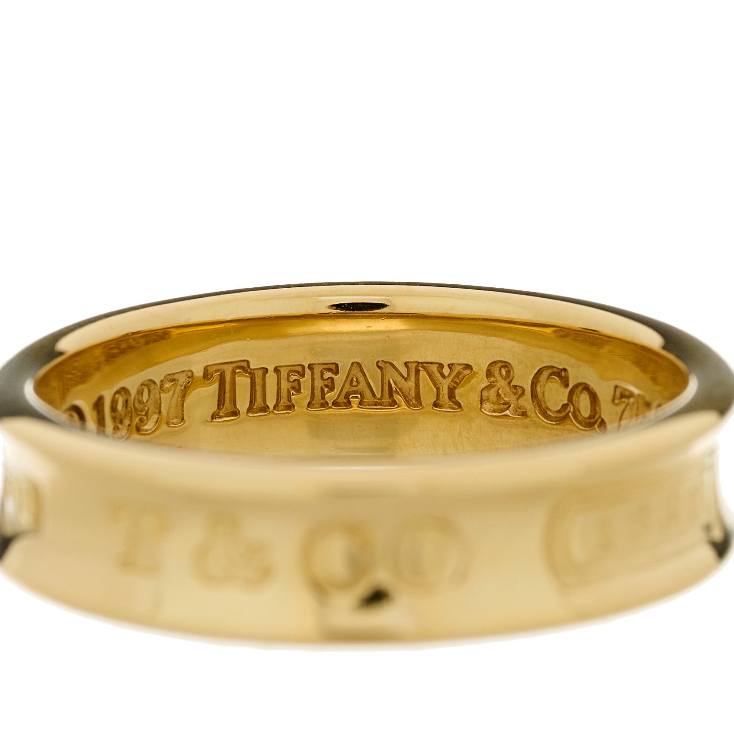 Tiffany 18K Yellow Gold 1837 Ring 63 10.5 4 of 6
