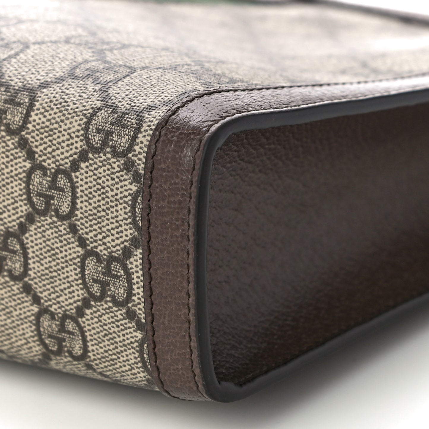 GG Supreme Monogram Web Ophidia Pouch Brown