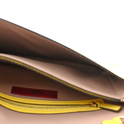 Valentino Garavani Nappa Rockstud Wristlet Clutch Naples Yellow 5 of 9