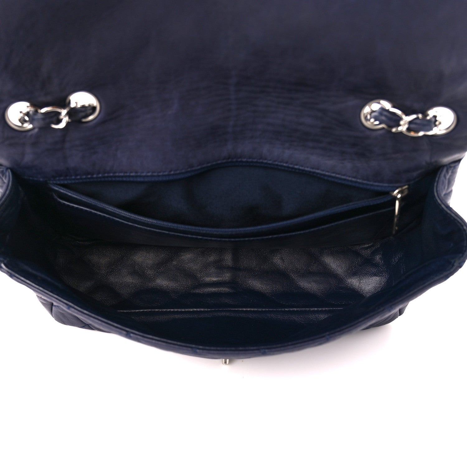 Chanel Lambskin Quilted Jumbo Single Flap Navy 5 of 12