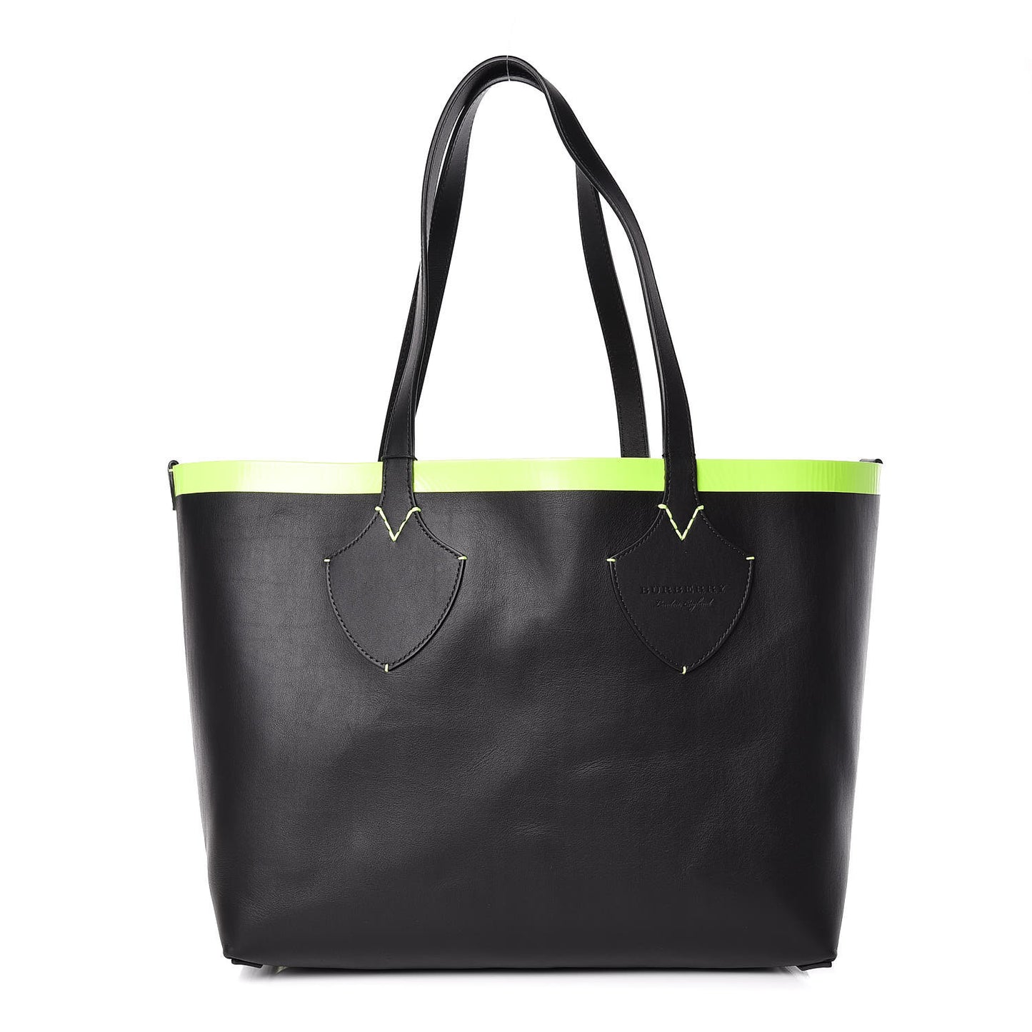 Canvas Mega Check The Giant Reversible Tote Black Neon Yellow