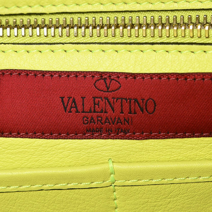 Valentino Garavani Vitello Medium Rockstud Tote Yellow Fluo 7 of 10