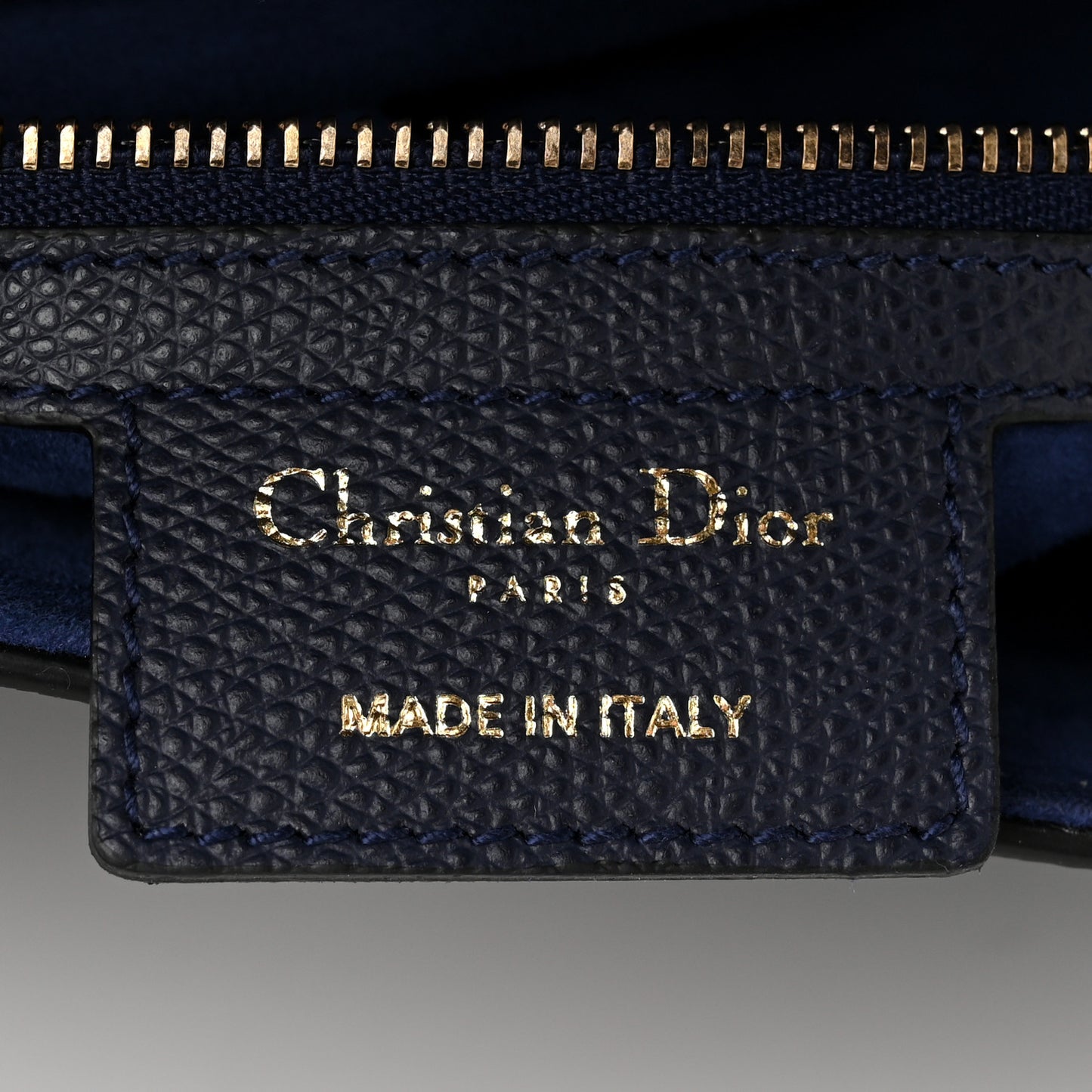 Grained Calfskin Saddle Bag Navy