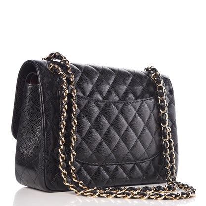 Chanel Caviar Quilted Jumbo Double Flap Black 3 of 13