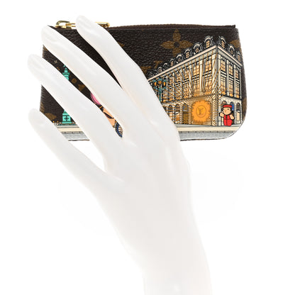Louis Vuitton Monogram 2022 Christmas Animation Paris Key Pouch Pink 2 of 6