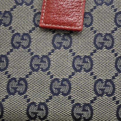 Gucci Monogram French Flap Wallet Navy Blue 5 of 5