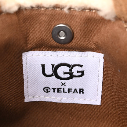 Telfar X UGG Suede Shearling Reverse Small Shopping Bag Natural 6 of 10