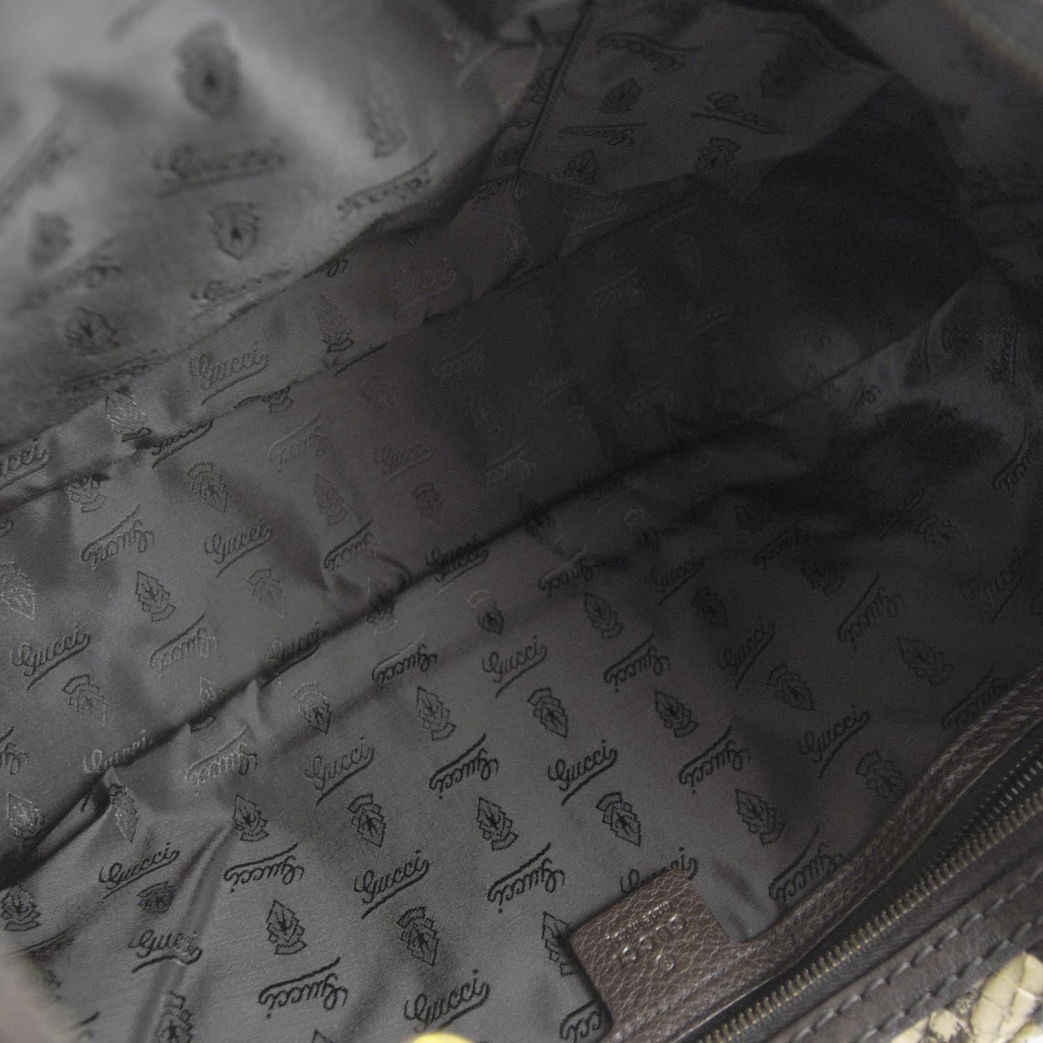 Gucci Python Medium Jockey Hobo 6 of 10